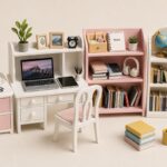 Dollhouse Miniature Office Desk Set : This 90-Piece