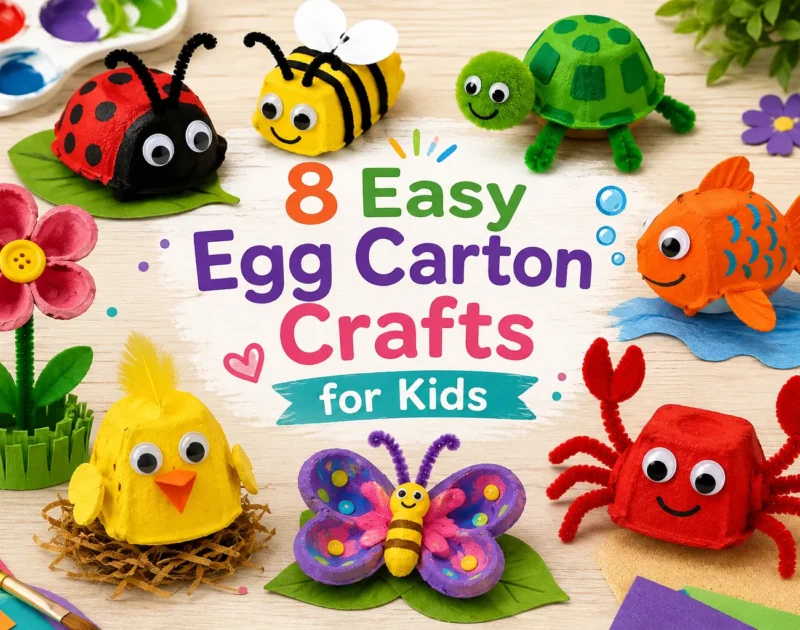 8 Easy Egg Carton Crafts for Kids