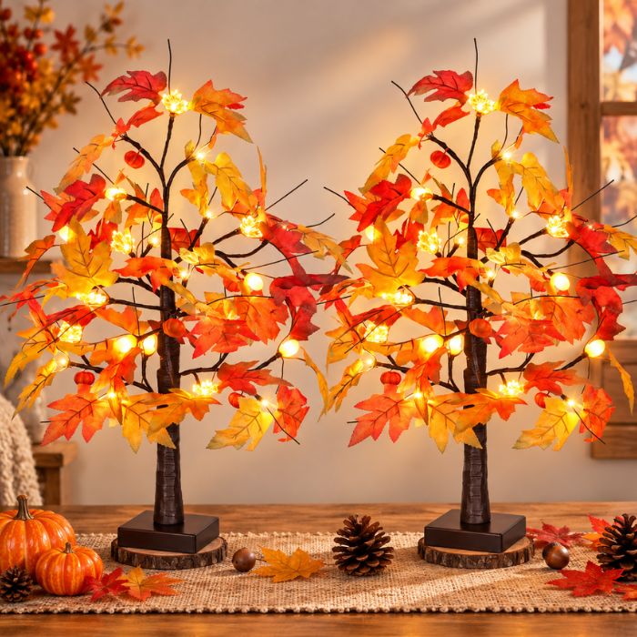 Lighted Maple Tree Fall Decor