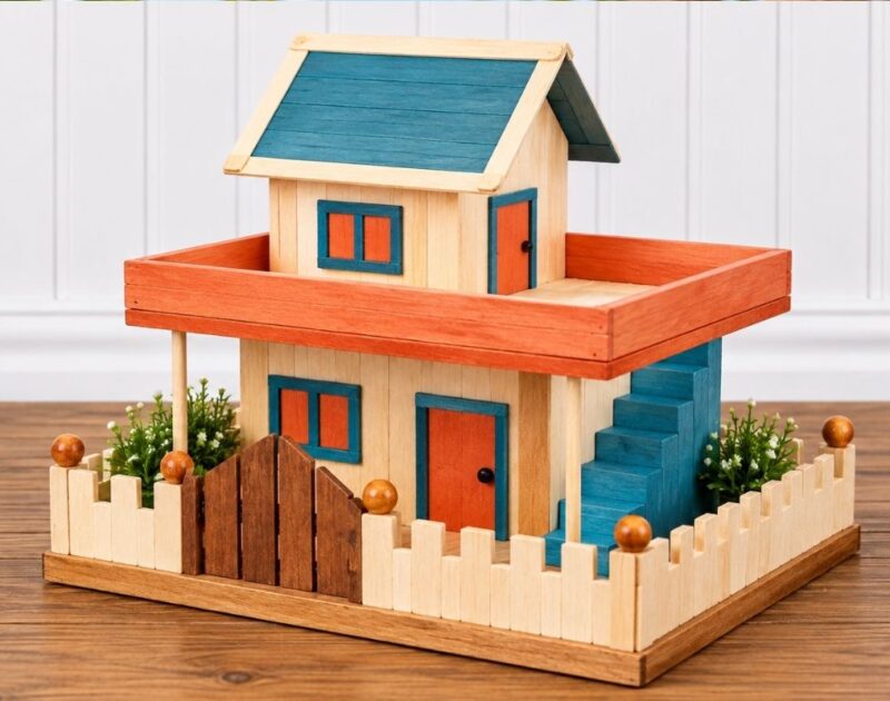 7 Popsicle Stick House Ideas for Adults