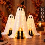 DIY Light-Up Halloween Ghosts (Easy Pool Noodle Tutorial)