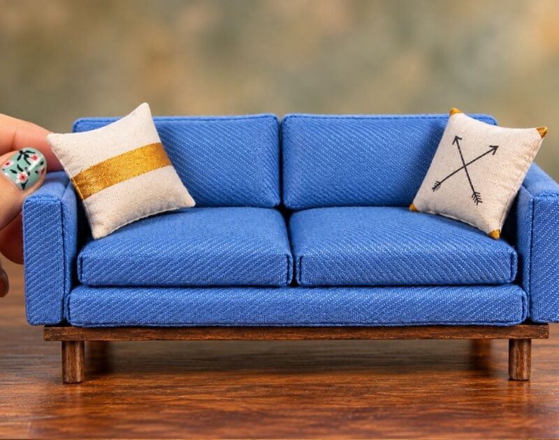 DIY Miniature Couch (No Sew): Watch How She Made It