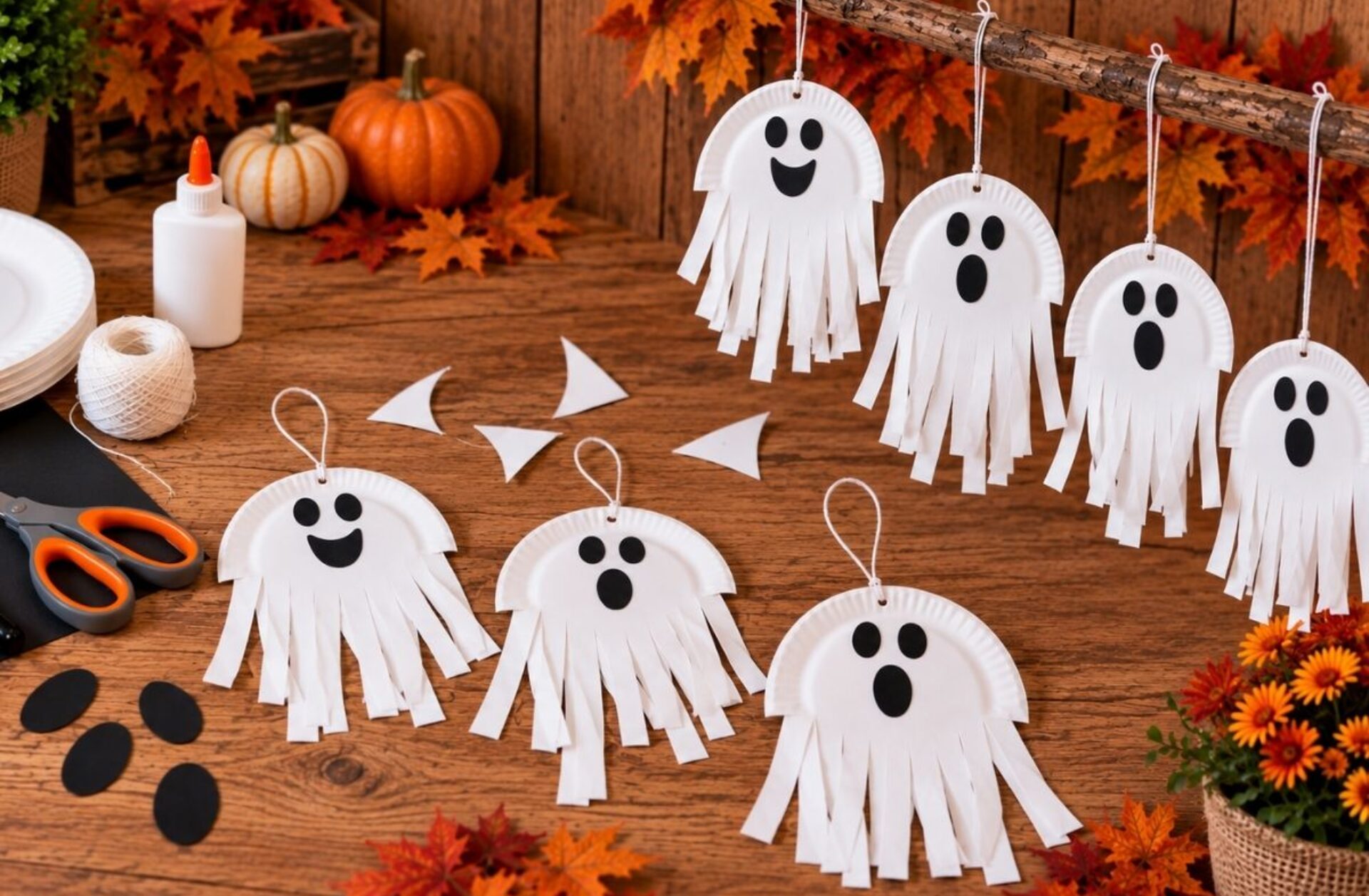 Easy Halloween Craft for Kids: Paper Plate Ghosts
