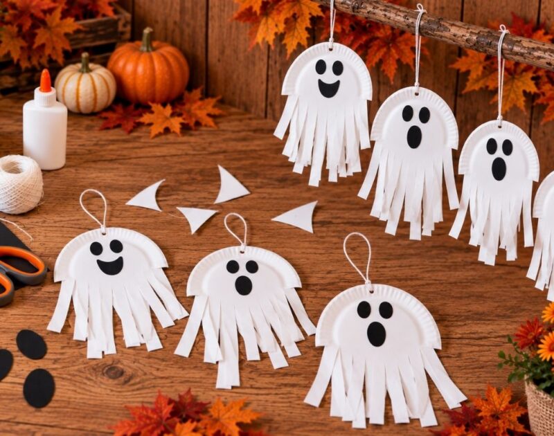 Easy Halloween Craft for Kids: Paper Plate Ghosts