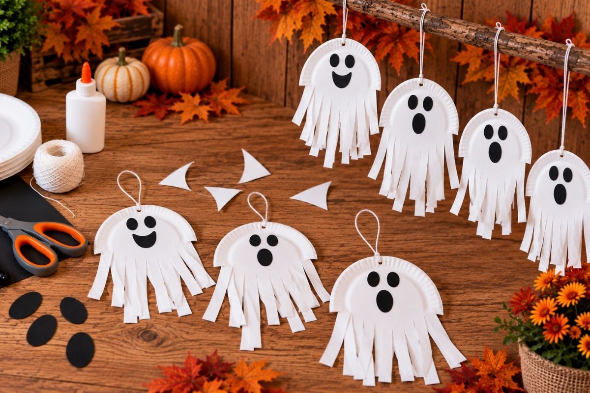 You are currently viewing Easy Halloween Craft for Kids: Paper Plate Ghosts