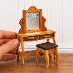 Handmade Miniature Dressing Table Set in 1:12 Scale