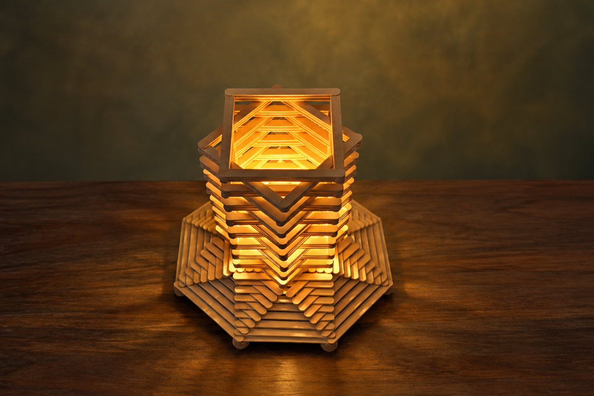 You are currently viewing How to Make a Stylish Popsicle Stick Lamp at Home