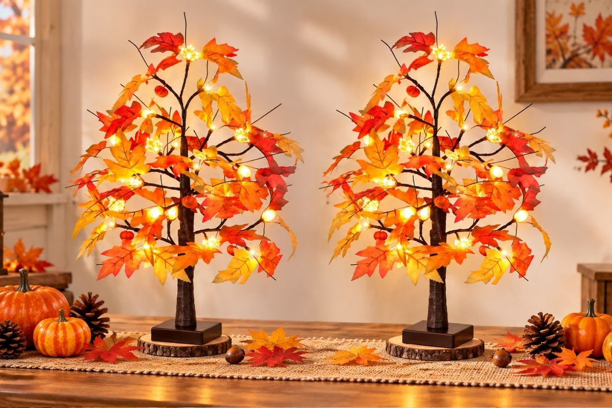 You are currently viewing Lighted Maple Tree Fall Decor: The Ultimate Thanksgiving Centerpiece for Your Home