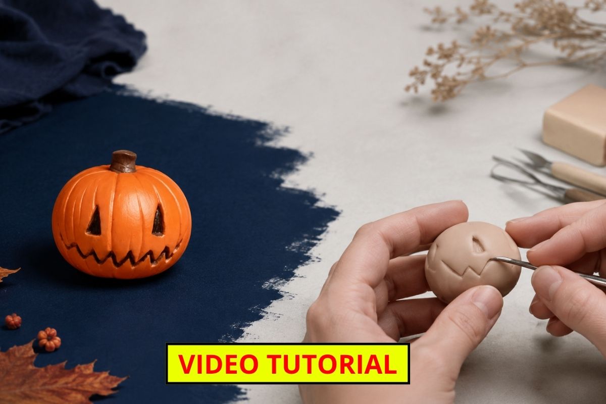 You are currently viewing How to Make a Miniature Halloween Pumpkin Decoration with Polymer Clay