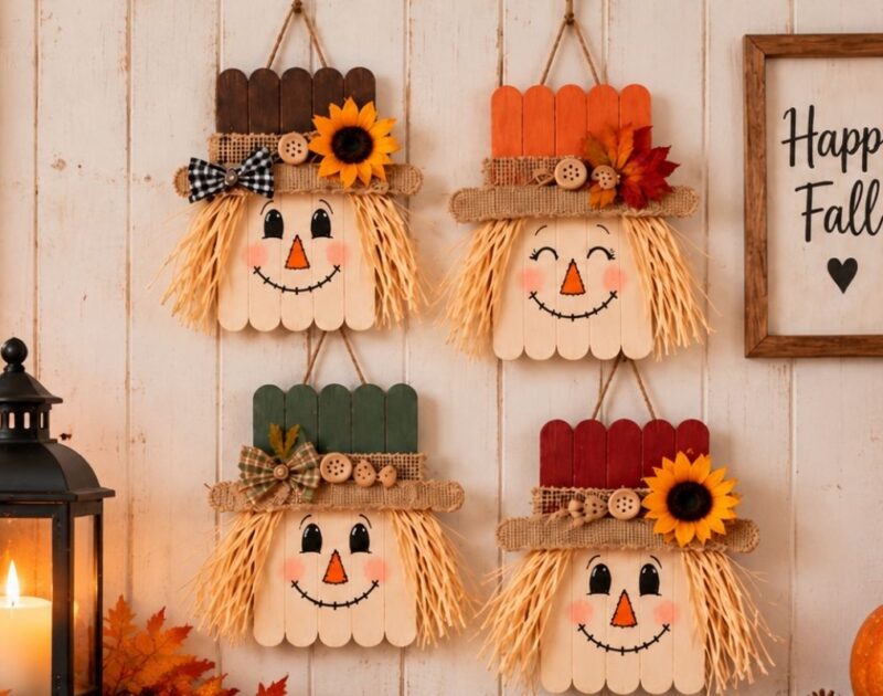 Popsicle Stick Scarecrow Craft: How to Make Beautiful Fall Scarecrows for Your Home Decor