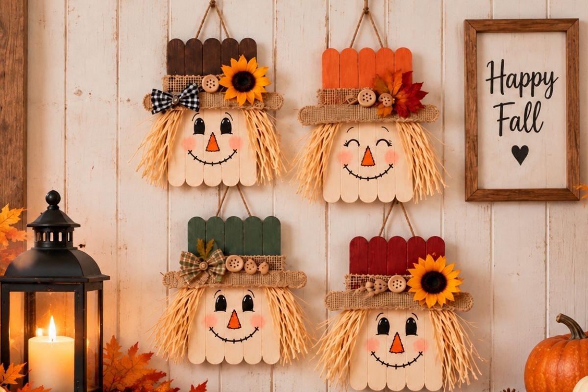 You are currently viewing Popsicle Stick Scarecrow Craft: How to Make Beautiful Fall Scarecrows for Your Home Decor