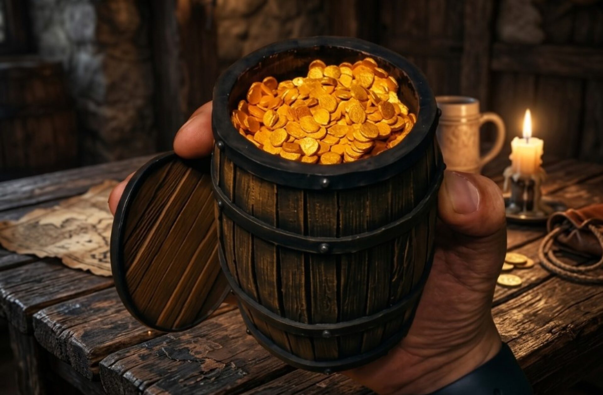 DIY Miniature Gold Coins paper