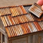 Miniature Corrugated Metal Roof from a Soda Can